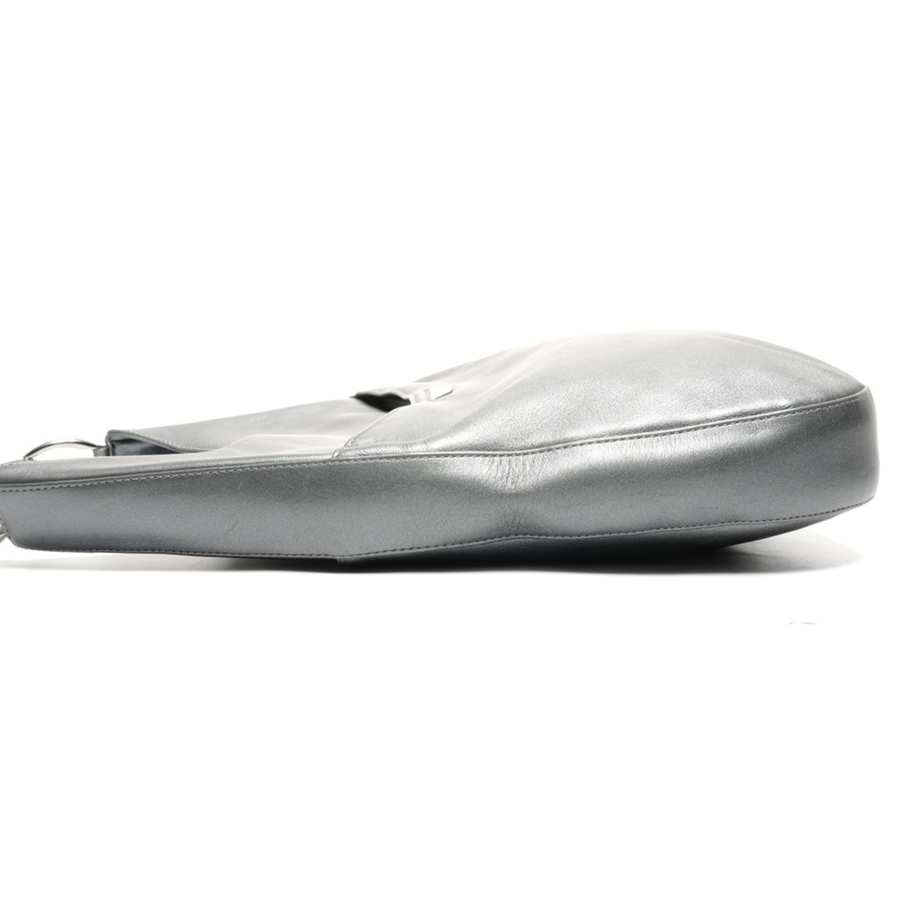 CHRISTIAN DIOR Gray Pearl Leather Shoulder Bag - Picture 3 of 12